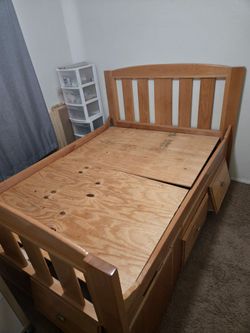Full size captains bed