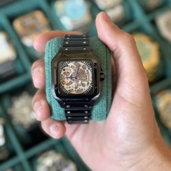 Seiko Mod: Black Skeleton Santos