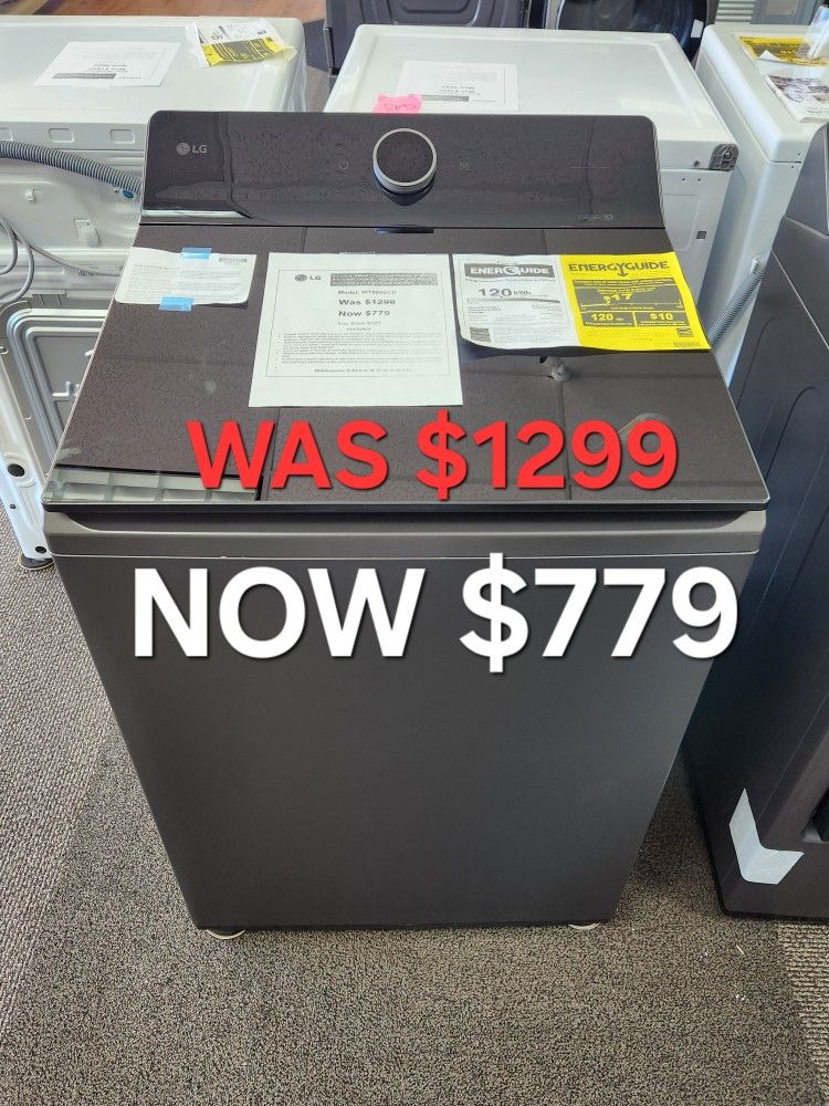 5.5 cu. ft. SMART Top Load Washer in Matte
Black with Impeller, eZDispense and Faucet
Water and LCD Digital Dial Control