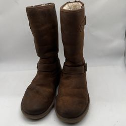 UGG KENSINGTON WOMEN'S ORIGINAL TOAST LEATHER BROWN SIZE 9