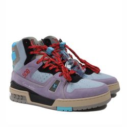 Louis Vuitton Trainer Sneaker Boot in the "Purple" colorway, design by V. Abloh