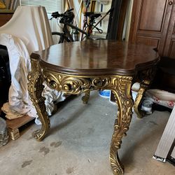 Antique Italian Baroque Inlaid 19th Century Table (Great Condition)