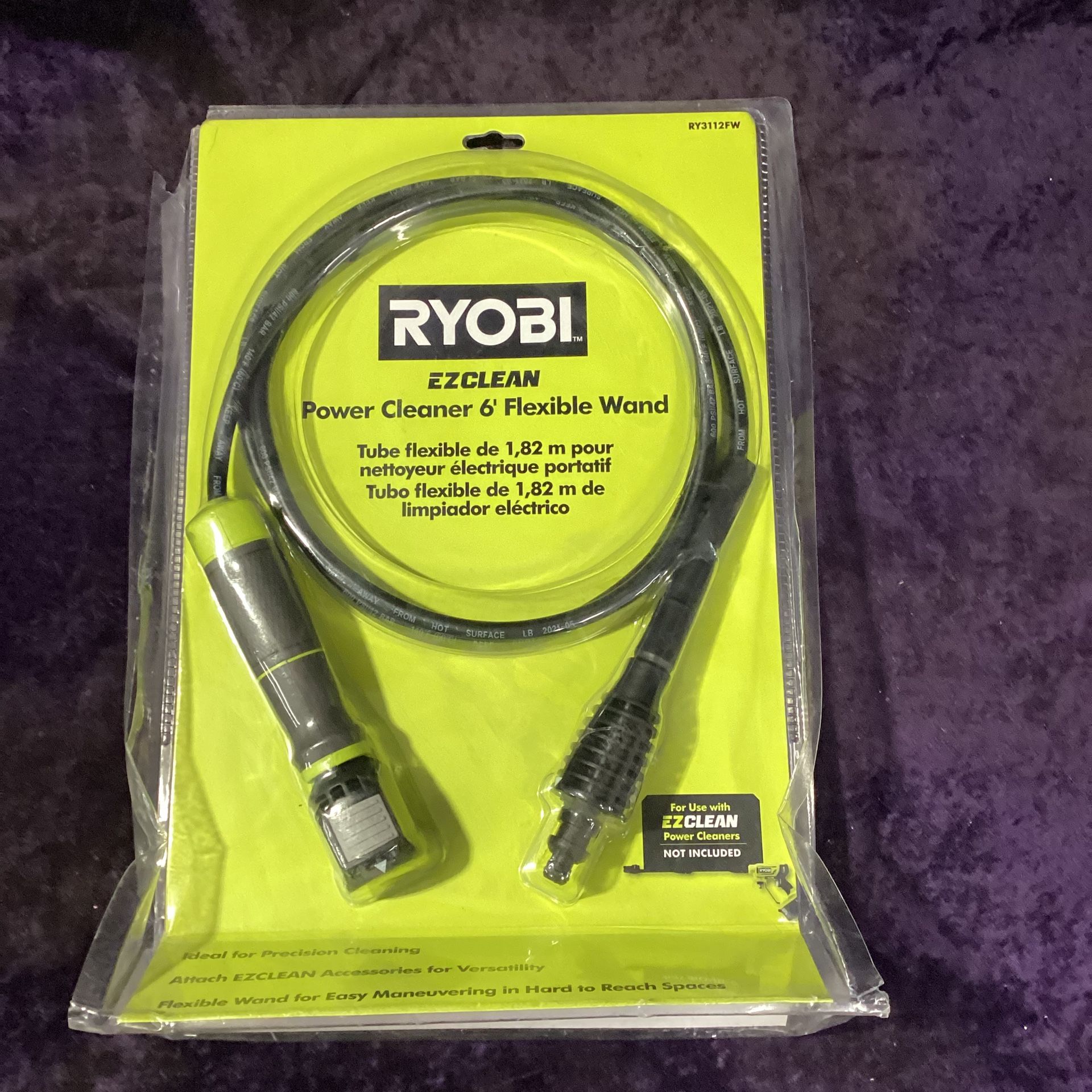 🧰🛠RYOBI EZClean Power Cleaner 6 ft. Flexible Wand-NEW!-$10!🧰ðŸ›