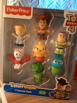 Brand new Toy Story Fisher Price Little People Buzz Woody Bo Peep Forky Rex others 7 total