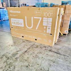 Hisense - 100" Class U7 Series QLED 4K UHD Smart Google TV (2025)  Brand New In Box  Local Delivery Available