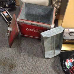 1950s Coca Cola Cooler With Tray