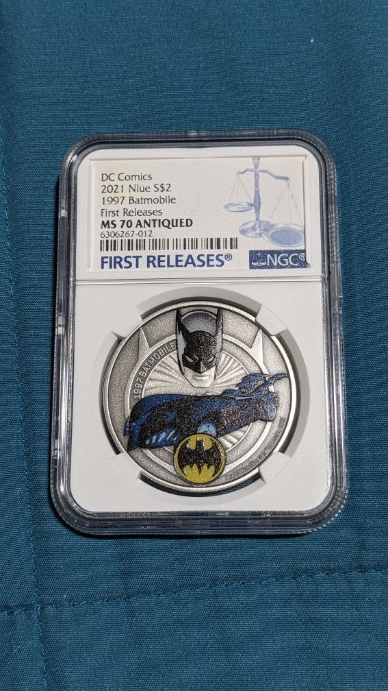 2021 1oz Silver 1997 Batmobile MS70