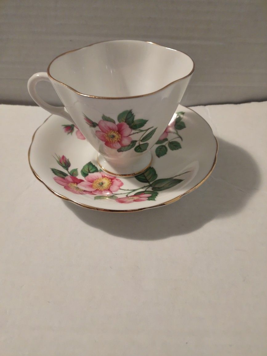 Vintage Clarence English Bone China Cup & Saucer
