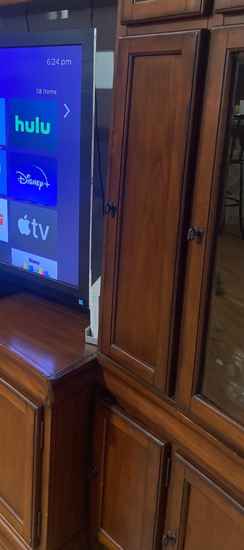 Beautiful solid wood entertainment wall unit for Sale in Groveland, FL