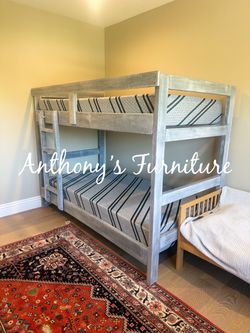 New Twin Bunk Bed With Mattresses