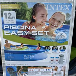 Intex 28131EH 12ft x 30in Easy Set Up Inflatable Swimming Pool Filter Pump