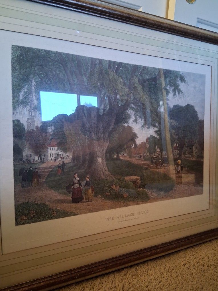 The Village Elms - Sunday Morning in New England by Albert Fitch Bellows