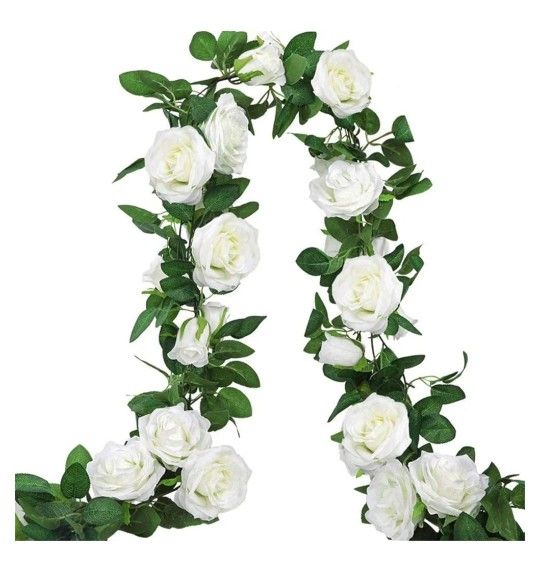 Artificial Flower Garland With White Rose