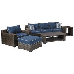 New Ashley furniture grasson lane 7pc outdoor patio furniture set
