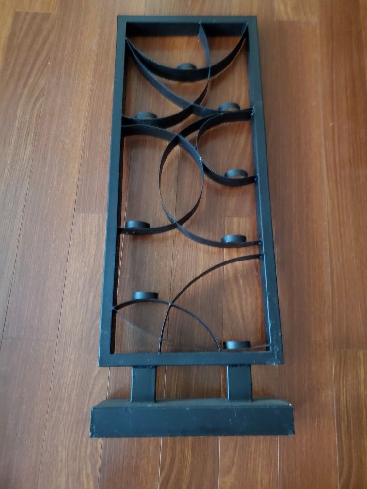 Wrought iron metal tea candle holder