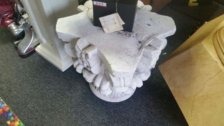 Indoor outdoor beautiful cement stand.