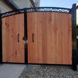 Metal and wood gates