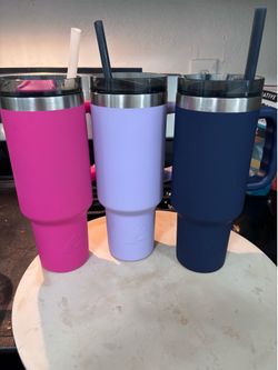 SET OF 3 - Ozark Trail 40 oz Stainless Steel Insulated Tumbler with Handle,