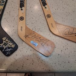 Autographed Dallas Stars Mini Hockey Sticks 