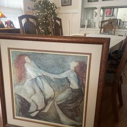 Vintage Barbara Wood Limited Edition, Signed Titled Moments 35x34