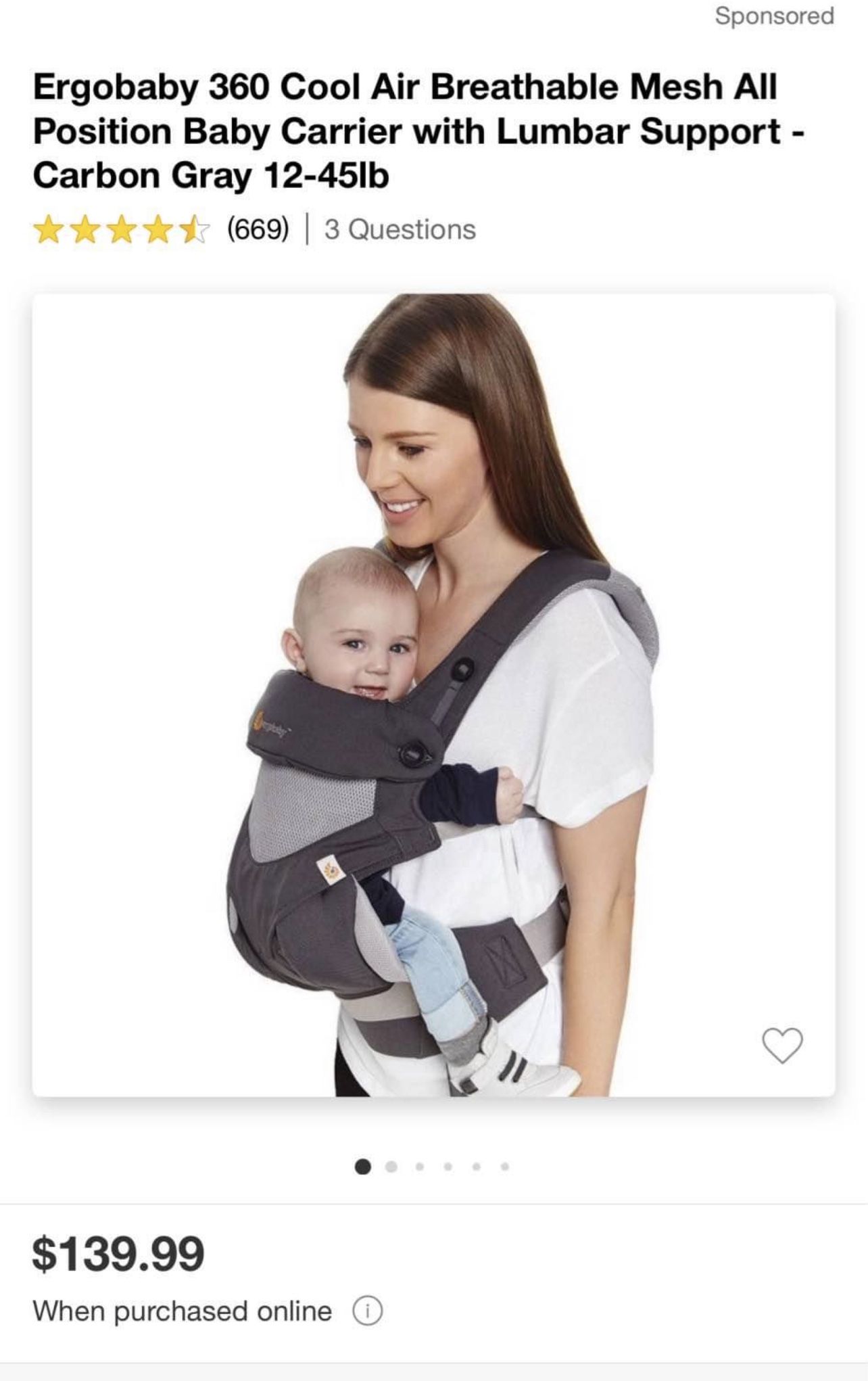 Ergobaby 360 Cool Baby Carrier