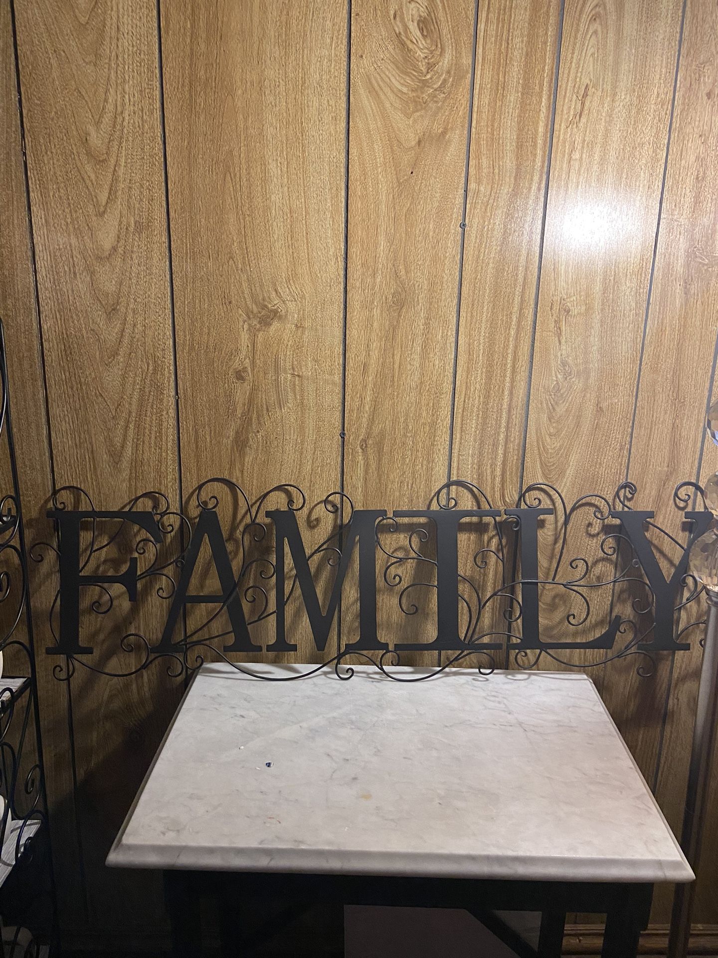 Family Sign Made Of Metal