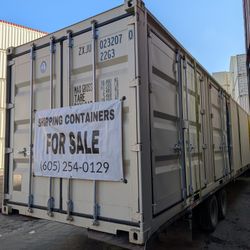 20 Foot New 1 trip Open Side Door 20 Foot Shipping Container Conex Box Storage Shed Sea Train