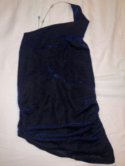 Sparkly Blue Halter Top