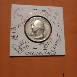 R A R E Quarter<1972>"D"#131 DDF/DDR Off Center