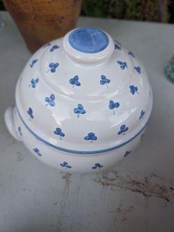 White and blue Tureen