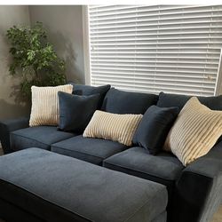  Parker Couch Blue- Moving Sale