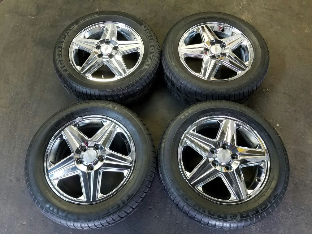 235 55 17 like new tires with Impala SS wheels