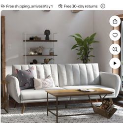 Novogratz Brittany Futon  (Cool Grey) 