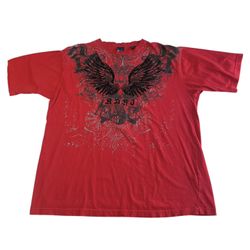 Karl Kani Gold Wings Graphic T-Shirt Men's XL Affliction Style Grunge Velvet