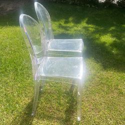 ✨ ghost Clear Dining Office Outdoor Indoor Chairs Acrylic