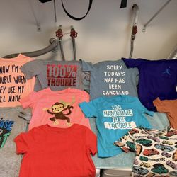 14 Boys Summer Shirts Toddler 4t