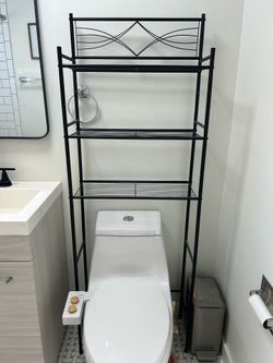 Over the toilet rack
