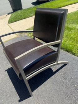 Amisco Contemporary Accent Chair with Metal Frame
