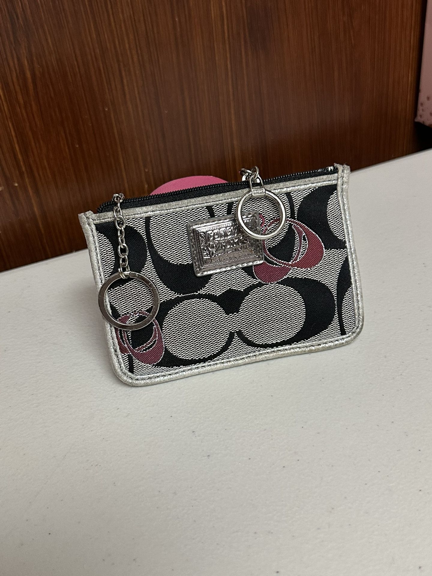 Coach Poppy Coin Wallet with keychain