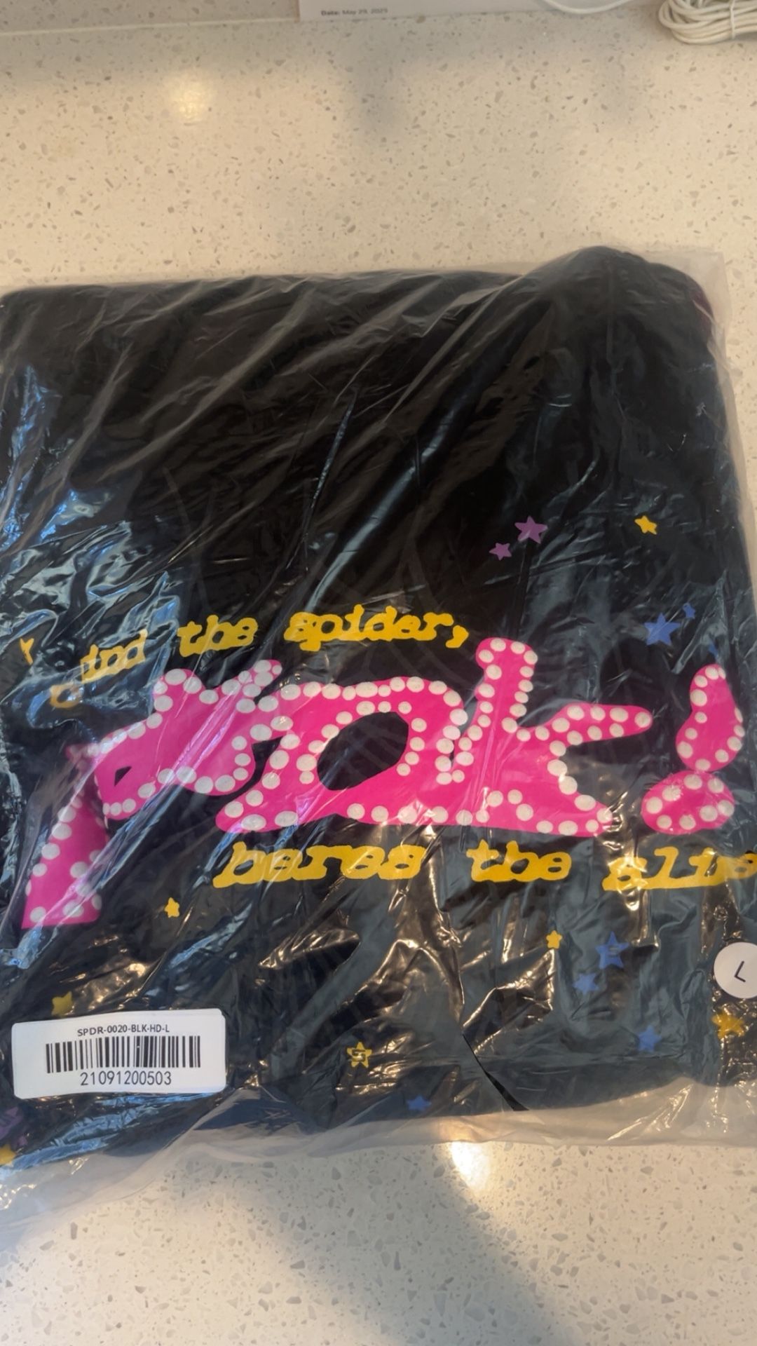 Large Pink Black Spider Hoodie