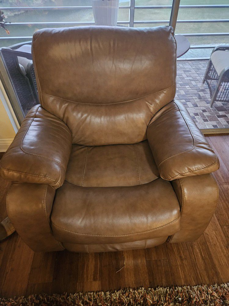 3 Piece Reclining Leather Sofa