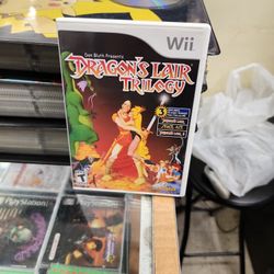 Dragon's Lair Trilogy Nintendo Wii Game 2010 Complete with Manual Tested Working