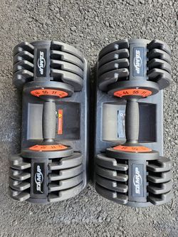 Adjustable Dumbbells 55lbs Each 