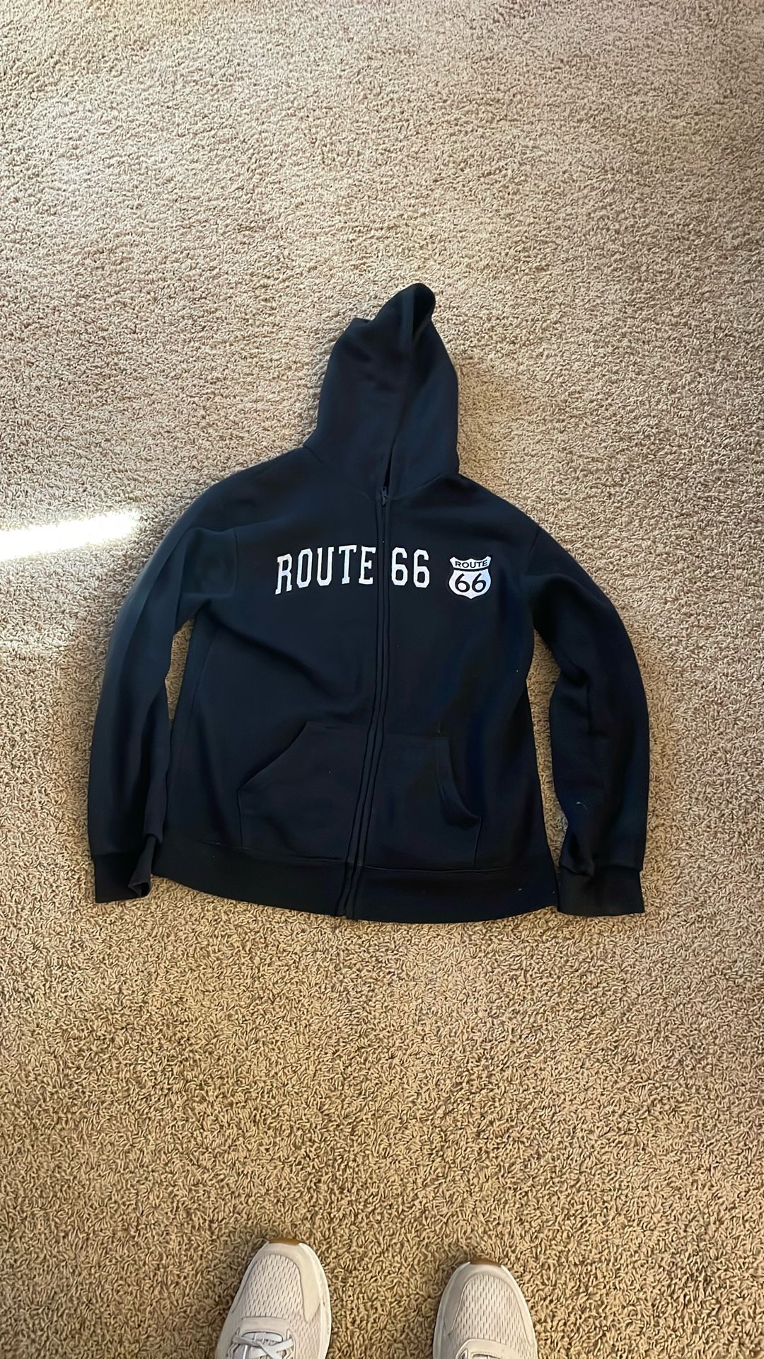 Black Hoodie - Size Small - Route 66