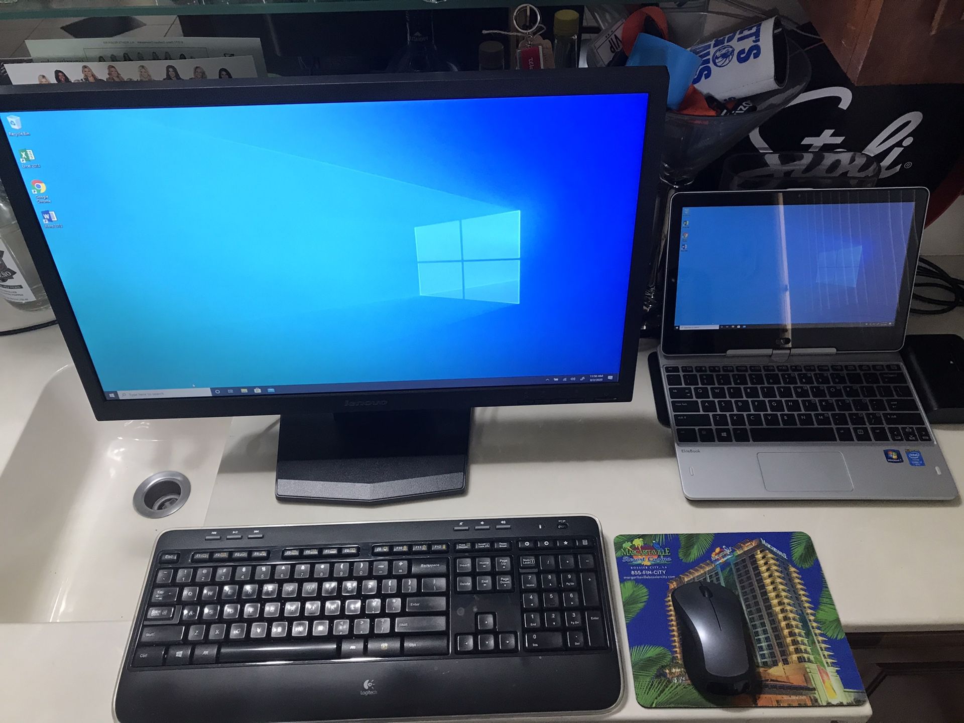 Laptop System with 24” inch Monitor