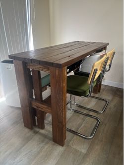 Wood island table