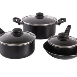 Brand New 7pcs Mainstays Nonstick Cookware Set
