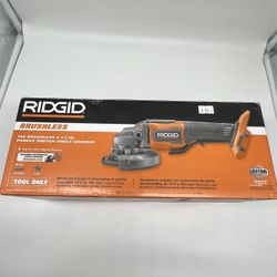 Ridgid 18 Volt Brushless 4-1/2” Paddle Switch Right Angle Grinder TOOL ONLY