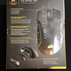 *NEW* CORSAIR - GLAIVE Wired Optical Gaming Mouse with RGB Lighting - Aluminum.