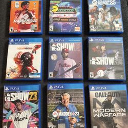 8 PS4 Games / 1 PS5 Game